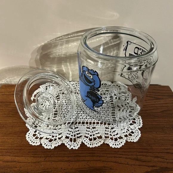 Glass Cookie Monster 'The Great Cookie Chief' Cookie Jar Muppets - Picture 6 of 6